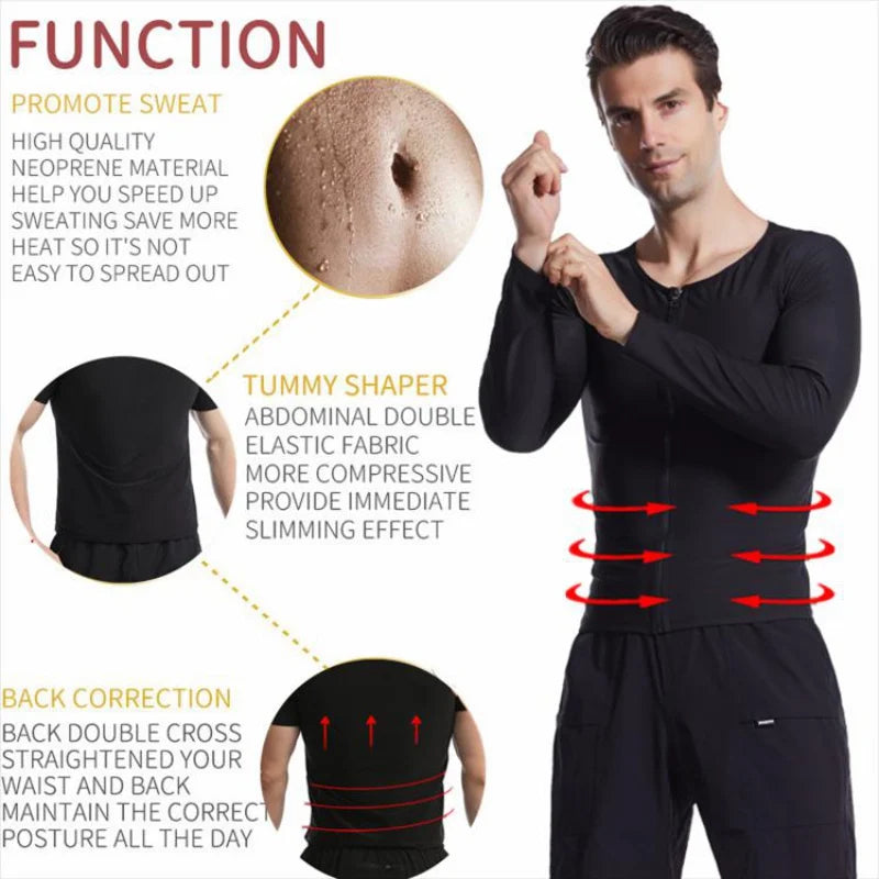 Long Sleeves Sauna Shirt For Men
